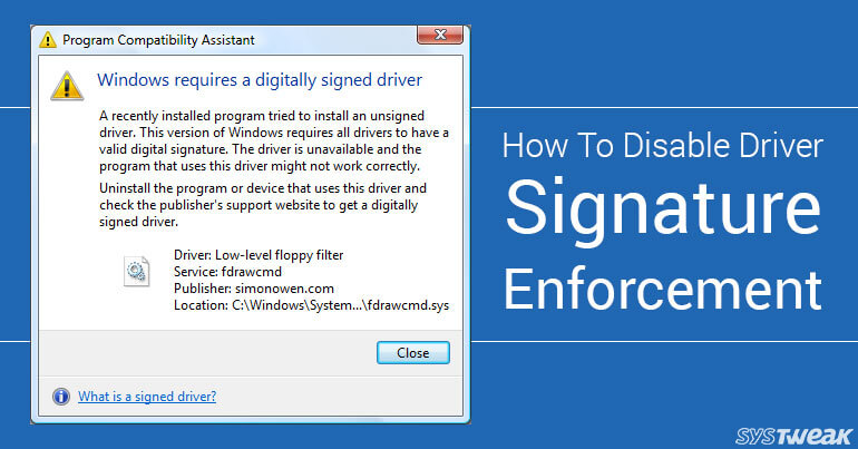 How to install not digitally signed driver windows 10